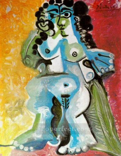 Femme nue assise 1965 Cubismo Pintura al óleo